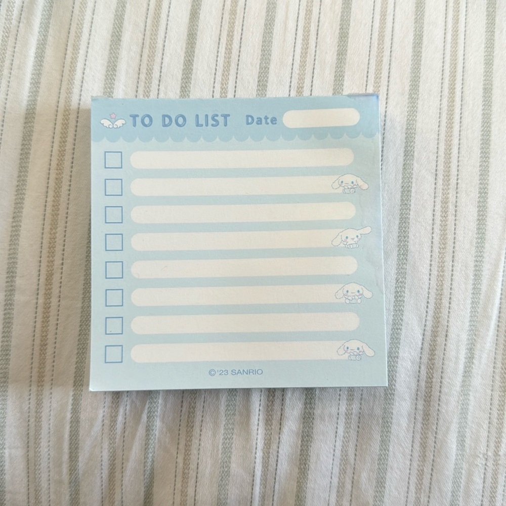 Sanrio Cinnamoroll to do list post it size sheets